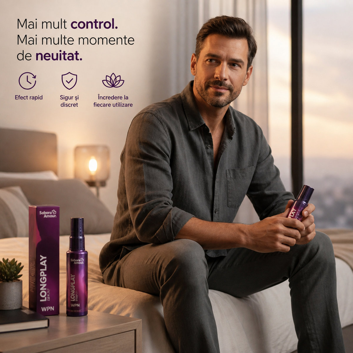 Spray premium Sabora Дmour – LongPLДY pentru intarzierea ҼjacuӀarii, 30 ml